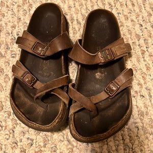 Leather birks